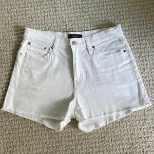 J Crew Factory white denim shorts